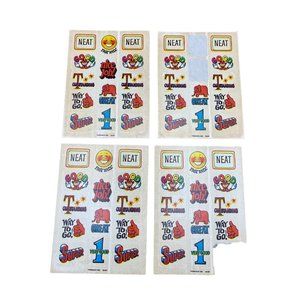 Vintage Dennison 1982 Sticker Sheets Super , Very Good , Way to Go